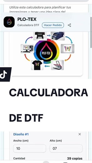 Calculadora DTF de Plotex: Produce Rápido y Eficiente