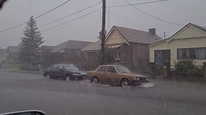 Flash flooding in Lithgow after heavy rain