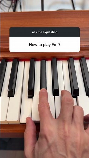 "F minor" chord on Piano