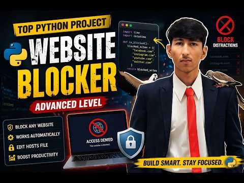 Top Python project Advance level | Website Blocker Project