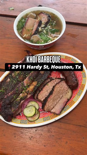 Eric Davis on Instagram: "Try out this Viet-Tex BBQspot called @khoibarbecue located on the Northside of Houston. This spot definitely was worth the try. Now they only opened on weekends for a certain amount of time. Make sure to follow @khoibarbecue to see the schedule & times. I decided to try.. Saigon Spare Ribs Brisket Bò Lá Lốt Link Brisket Pho Everything I realy like & would get it again especially both the regular Brisket & Brisket Pho meals. Highly recommend trying those for sure. They a