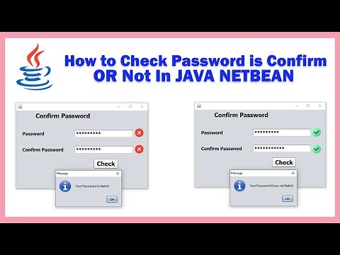 How to Check Password is Confirm or Not in Java Netbean Programming Language