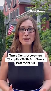 2.5K views · 36 reactions | The first out trans woman elected to congress says she will comply with a new anti-trans bathroom bill. Delaware Congresswoman-elect Sarah McBride took to X to say ‘I’m not here to fight about bathrooms’ ‘Like all members, I will follow the rules’. The bathroom ban was announced by Republican house speaker Mike Johnson on Wednesday 20th November | PinkNews | Facebook