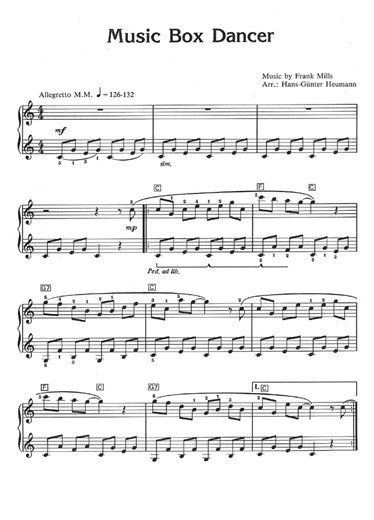 MUSIC BOX DANCER Easy Piano Sheet music | Easy Sheet Music