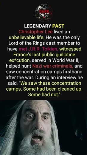 LEGENDARY PAST: Christopher Lee’s Unreal Life #ChristopherLee #LordOfTheRings #Tolkien