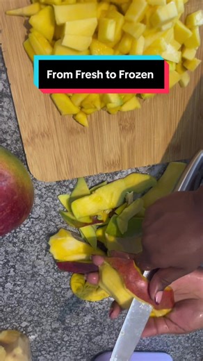 Freezing Pineapple and Mango for Smoothies at Home
