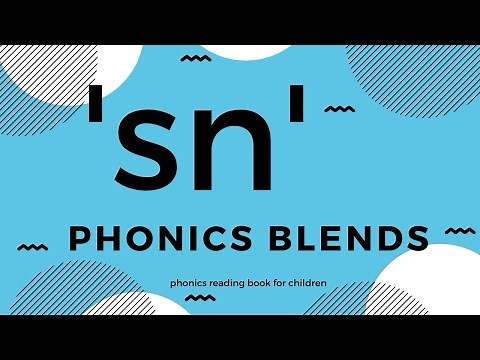 'sn' Phonics blends - reading book for children - learning the ' sn ' word sound