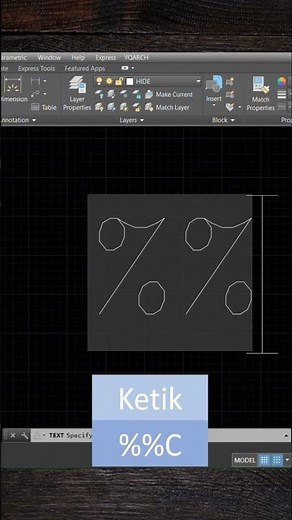 Diameter symbol in autocad command || #tutorial #autocadtutorial #shorts #shorttutorial