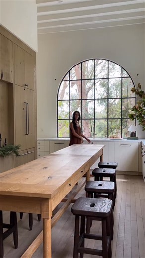 Cozy kitchen quarters. Warm touches and handcrafted dinnerware are all the makings of an elevated gathering place. | Shoppe Amber Interiors