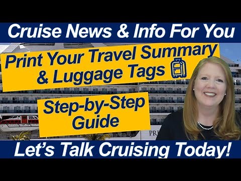 CRUISE TIPS! How to Print Your Princess Travel Summary & Luggage Tags 🧳 | Easy Step-by-Step Guide