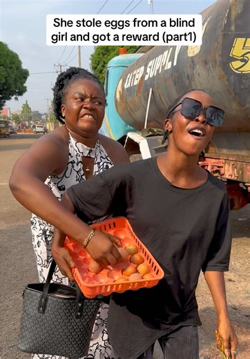 She stole eggs from a blind girl and a reward. #thechisomaga | blind girl