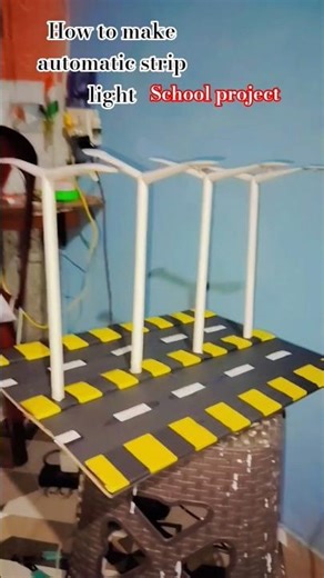 DIY Highway Strip Light Project | Simple School Science Model Road Safety Model #youtube#experimnent