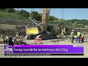 Au început lucrările subterane pentru metroul din Cluj. Ce prevede prima fază