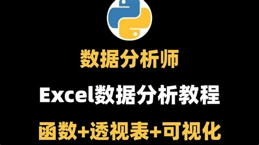 【数据分析师】Excel数据分析教程（全12集） | 【Excel函数】【Excel透视表】【Excel可视化】