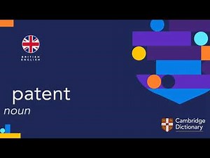 How to pronounce patent (noun) | British English and American English pronunciation