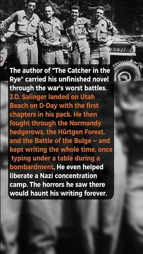 He Carried Catcher In The Rye Through D-Day #short #history #ww2