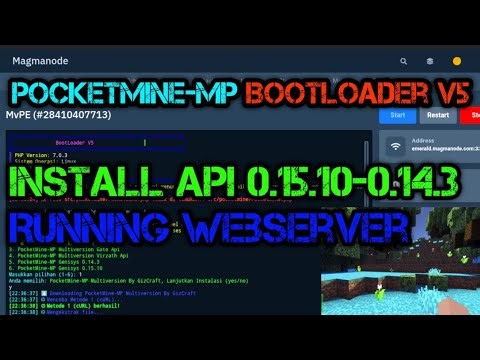 PocketMine-MP BootLoader v5 - pmp api 2.0.0 mcpe 0.14.3-0.15.10 - webserver php7 - installer pmp 1-6