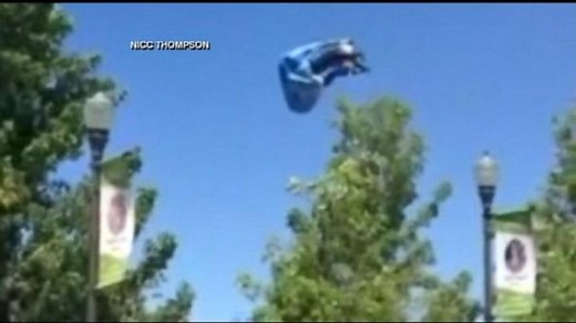 Fourth of July Inflatable Slide Blown Away By Wind