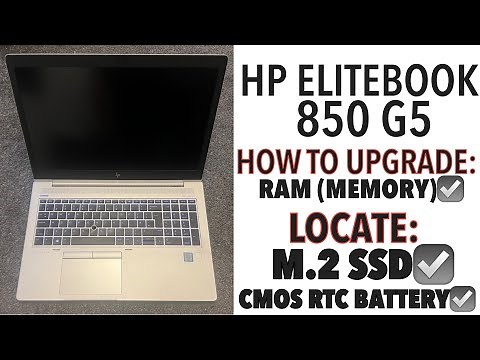 HP Elitebook 850 G5 - How To Upgrade Ram (Memory) & CMOS RTC & M2 SSD Location