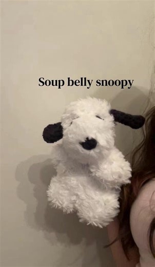 Soup Belly Snoopy Plush | Handmade Crochet Puppy Plushie - Etsy