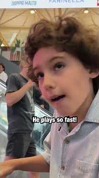 9 year old kid plays Vivaldi with us and shocks the entire airport … 🤯