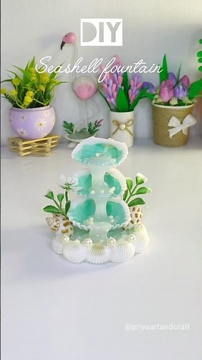 DIY seashell fountain ⛲️ 🌿#shorts#diy#viral