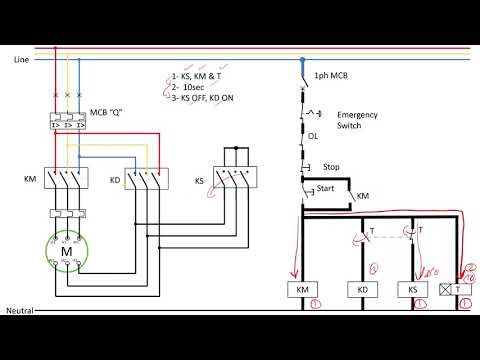 Star Delta Control Circuit Wiring Explained | Animated | Easy