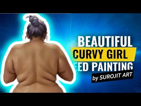 BEAUTIFUL CUTE CURVY GIRL PAINTING ll HOW TO DRAW l GIRL DRAWING l