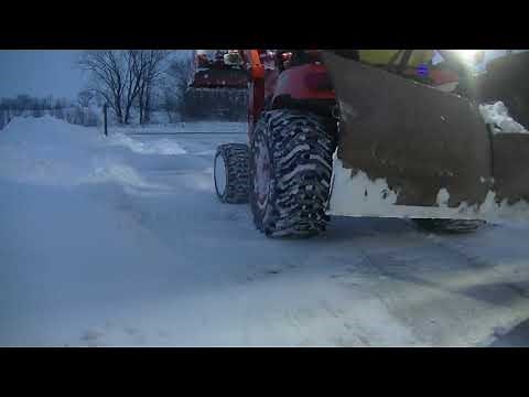 Sub compact Tractor with 6ft rear blade is awesome to clear snow