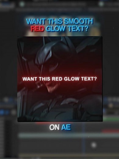 Smooth Red Glow Text Tutorial After Effects #aftereffects #tutorials #texteffect #shorts