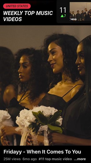 “WHEN IT COMES TO YOU” 🎈❤️ #11 CHARTING MUSIC VIDEO IN THE US 😭😭🎈 THANKYOU TO ALL MY FANS