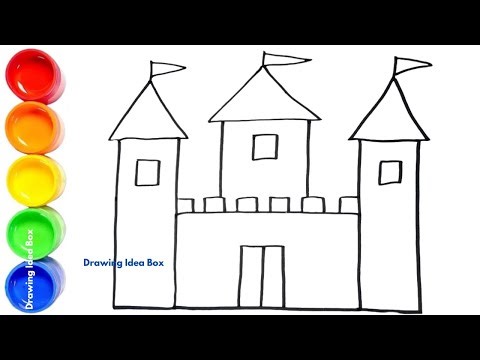Drawing a Castle 🏰 | Fun and Easy Tutorial with Castle Fort Drawing Ideas for Kids | Drawing ideas