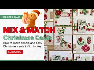 How to make 5 Mix & Match Christmas Cards 🎄 Stampin’ Up!