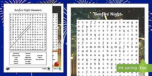 KS2 Bonfire Night Word Search