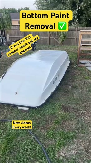 Bottom Paint Removal in seconds on my project boat #boat #rebuild #fyp