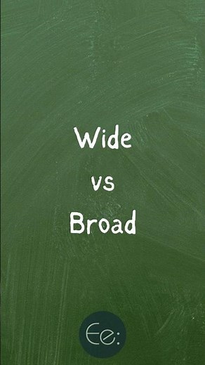 Wide vs Broad 🌐What's the Difference? by English explained #difference #facts #wide #broad #meaning