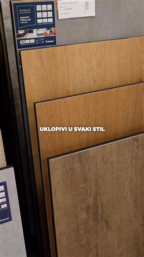 Za savremene prostore koji traže fleksibilnost u dizajnu, ID PRO GEN LVT i SPC ploče nude mix dezena drveta, mermera i kamena. Različite dimenzije omogućavaju lako kombinovanje i prilagođavanje prostoru, bilo da je u pitanju stambeni ili poslovni ambijent. Odabrani modeli iz ID PRO GEN kolekcije trenutno su na akciji –20%. | Galerija Podova