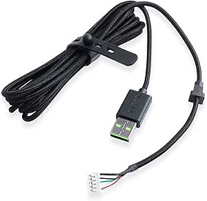 HUYUN New USB Wire Data line/Audio Cable Replacement for Razer Kraken Kitty Edition/Ultimate Edition Headphone (Black)