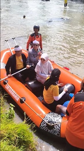 Wakil Bupati Subang Naik Perahu Karet#pedesaan #sungai #subang #jawabarat