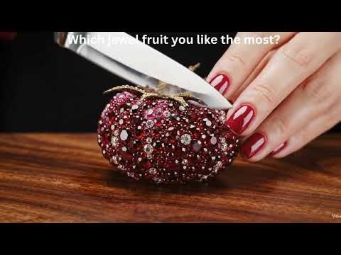 Which jewel fruit you like the most? | Jewel Fruit Series |#satisfyingasmr #asmrvideos #glassart