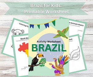 Brazil Activity Worksheets for Kids | Geography, Culture & Quiz Printable Pack | Educational PDF - Etsy