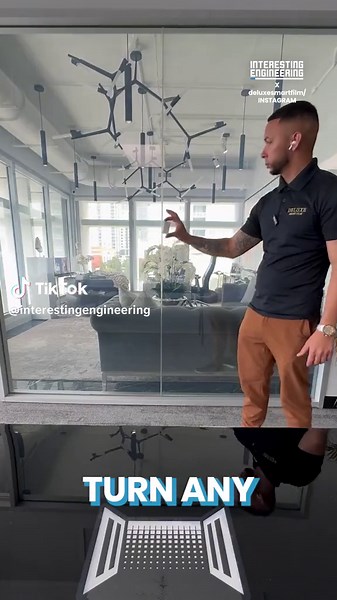Transform any window into switchable privacy glass with this innovative stick-on smart film technology. 📸: Instagram / @deluxesmartfilm #SwitchablePrivacyGlass#SmartFilm#InnovativeTech