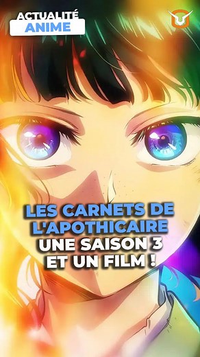 AnimOtaku.fr - Actualités Animes 🎌 on Instagram: "🚨 OFFICIEL : l'anime Les Carnets de l'Apothicaire aura une SAISON 3 en DEUX PARTIES, ainsi qu'un FILM D'ANIMATION ORIGINAL ! 🍵 🗓️ Concernant le planning de sortie, voici ce qui a été confirmé pour le moment : - Saison 3, partie 1 : octobre 2026 - Film : décembre 2026 - Saison 3, partie 2 : avril 2027 👉 La nouvelle saison mettra en scène les prémices d'un désastre menaçant directement le pays. L'histoire quittera peu à peu le cadre du palais