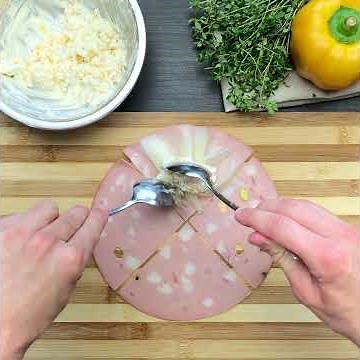 La ricetta di oggi: #involtini di #mortadella con crema di #peperoni e #Raspadura Bella Lodi