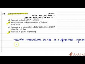 Restriction endonucleases