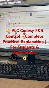 👉Codesys PLC F & R Control – Complete Practical Explanation | For Students & Apprentices #codesys