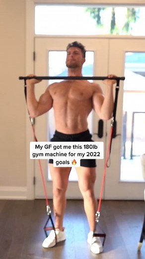 Ready for my NEW YEAR goals! Thanks to this 180lb Redgefit portable gym machine! - 60% OFF on sale! #redgefit #fitnessmotivation