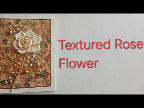 How to make 3d rose flower from texture paste 🌹🌹