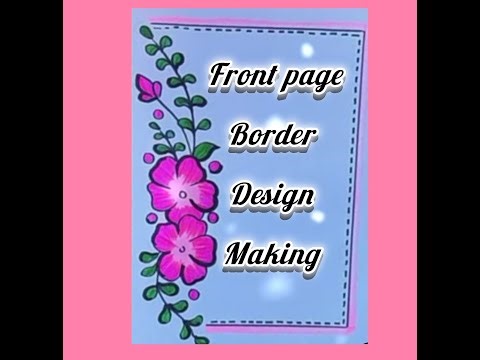 🎨 DIY Front Side Border Design | Handmade Craft Ideas for School Projects
