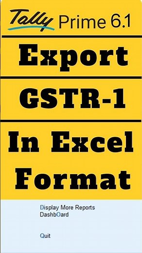 How to Export GSTR-1 Return in Excel Format from Tally Prime | Export GSTR-1 in Excel